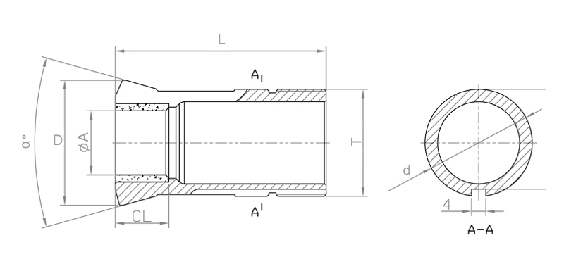 DS42-B236 guide bush lathe collet