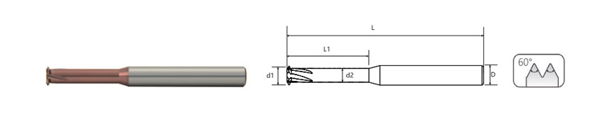 Single Tooth Metric Thread Milling Cutter
